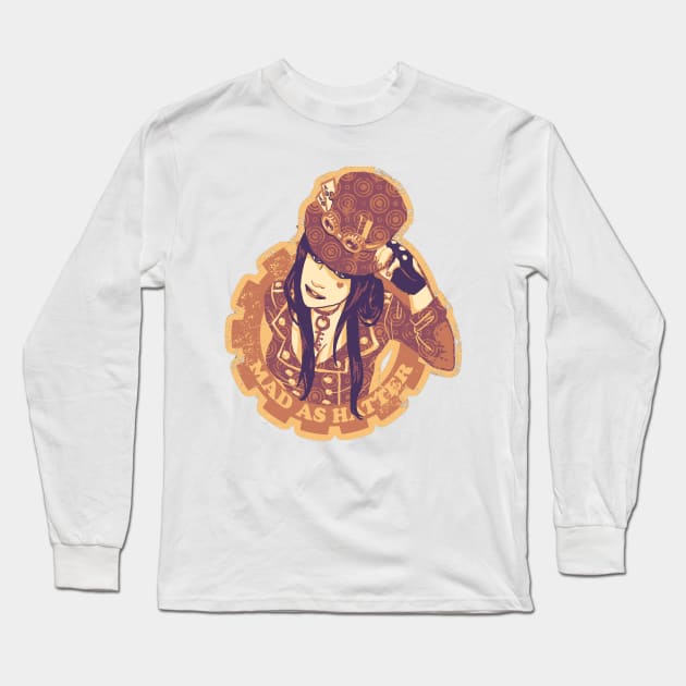 Mad as Hatter Long Sleeve T-Shirt by merkerinn